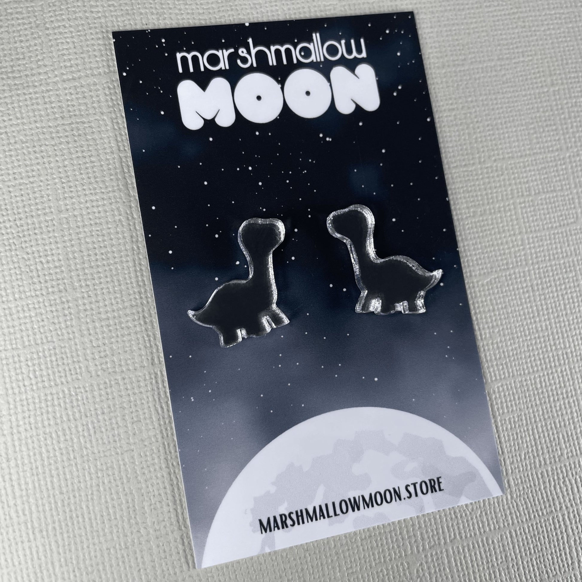 Mirror Dinosaur Stud (5 colours available) - Lost Minds Clothing