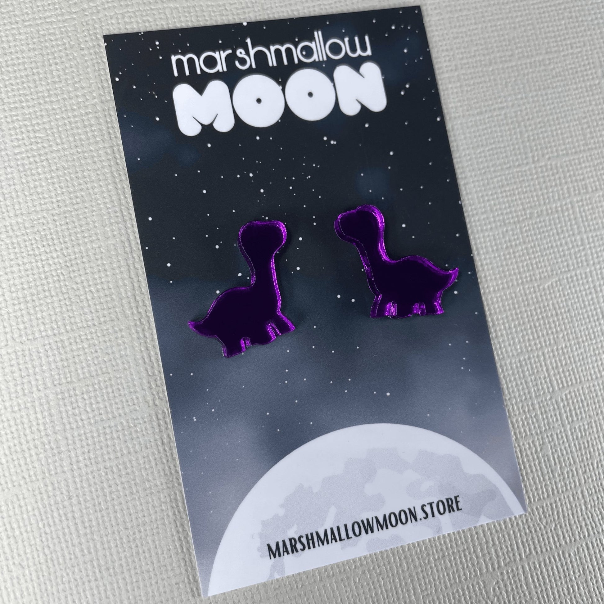 Mirror Dinosaur Stud (5 colours available) - Lost Minds Clothing