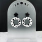 Monochromatic Layered Daisy Circle Earrings - Lost Minds Clothing
