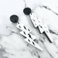 Monochromatic Layered Lightning Bolt Earrings - Lost Minds Clothing