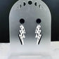 Monochromatic Layered Lightning Bolt Earrings - Lost Minds Clothing