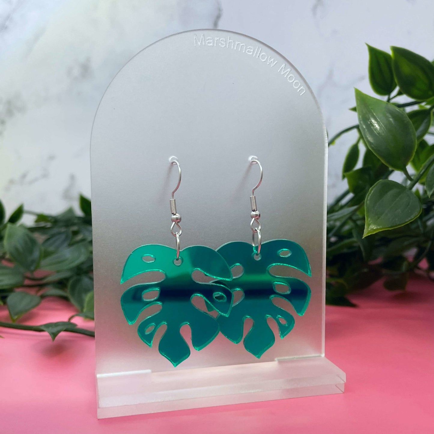 Monstera Earrings (4 colours available) - Lost Minds Clothing