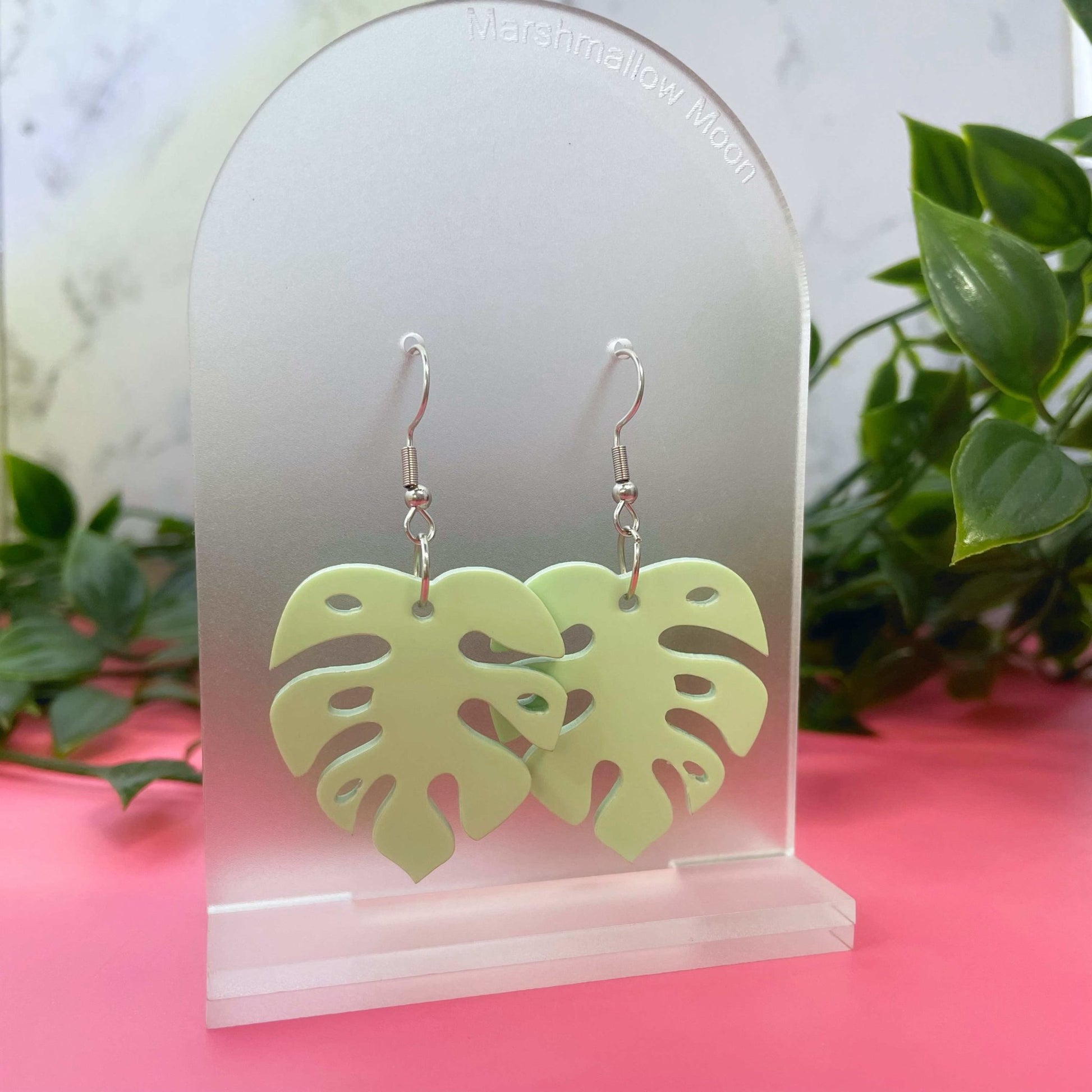 Monstera Earrings (4 colours available) - Lost Minds Clothing
