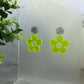 Neon Yellow Daisy Earrings - Lost Minds Clothing
