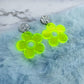 Neon Yellow Daisy Earrings - Lost Minds Clothing