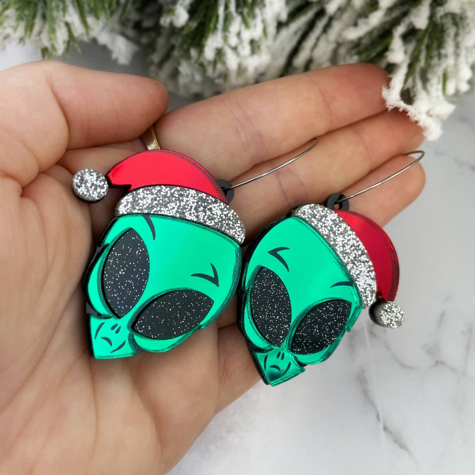 Out of This World Christmas Earrings - Lost Minds Clothing