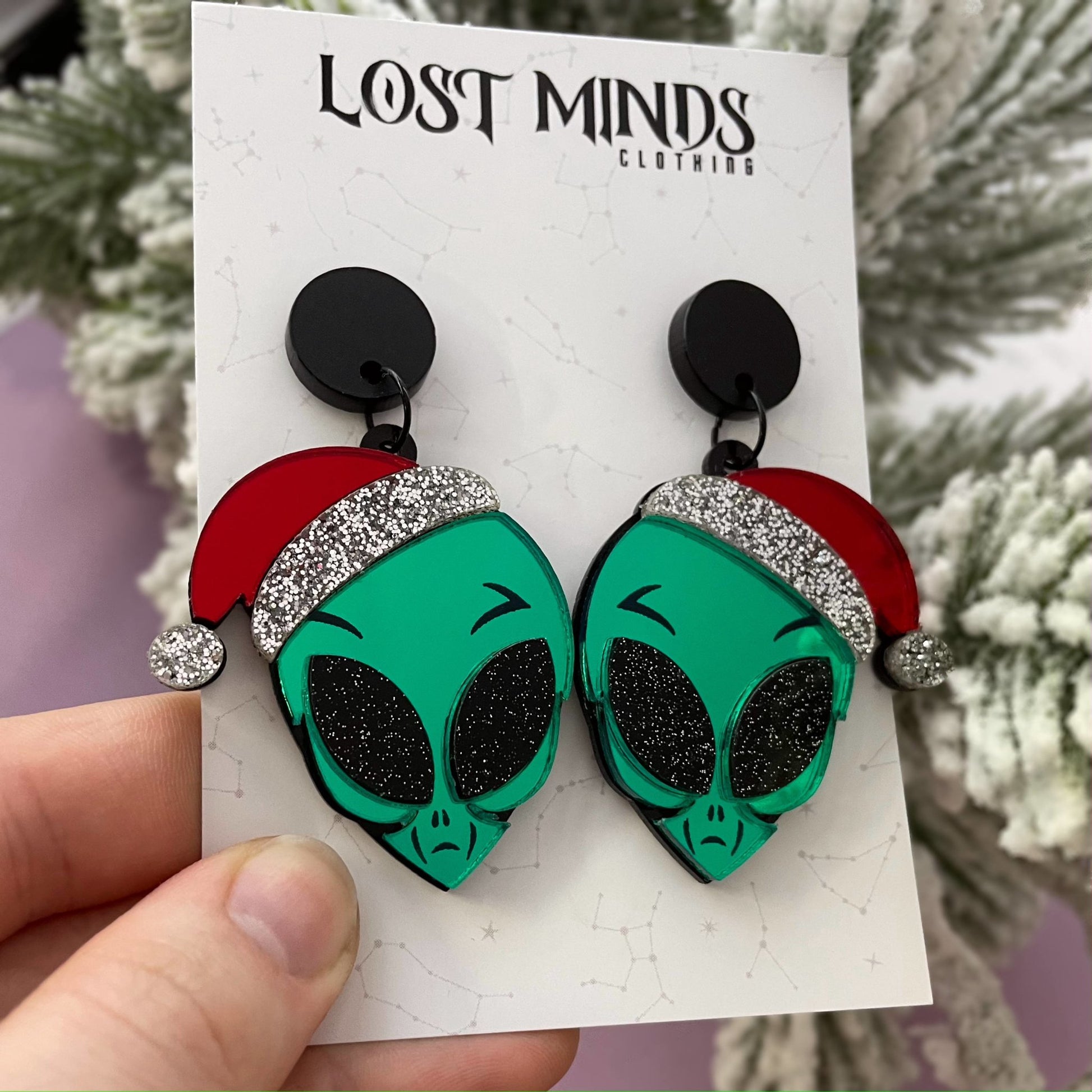 Out of This World Christmas Earrings - Lost Minds Clothing