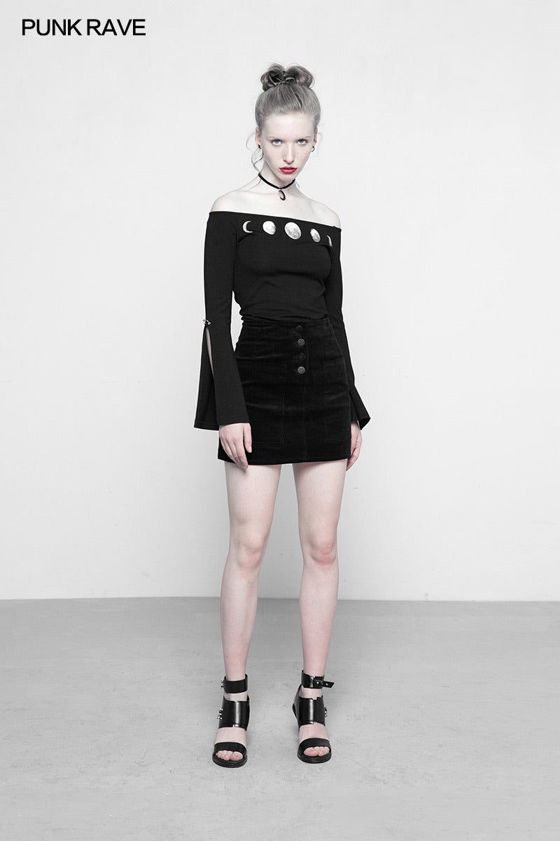 Punk Rave Mysterious Astrologers Off the Shoulder Top - Lost Minds Clothing