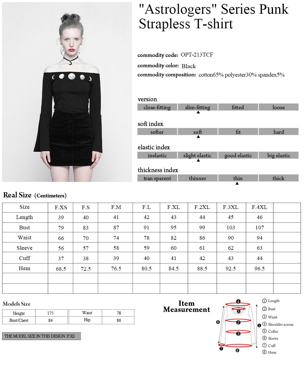 Punk Rave Mysterious Astrologers Off the Shoulder Top - Lost Minds Clothing