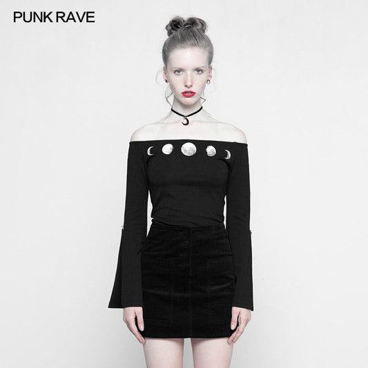 Punk Rave Mysterious Astrologers Off the Shoulder Top - Lost Minds Clothing