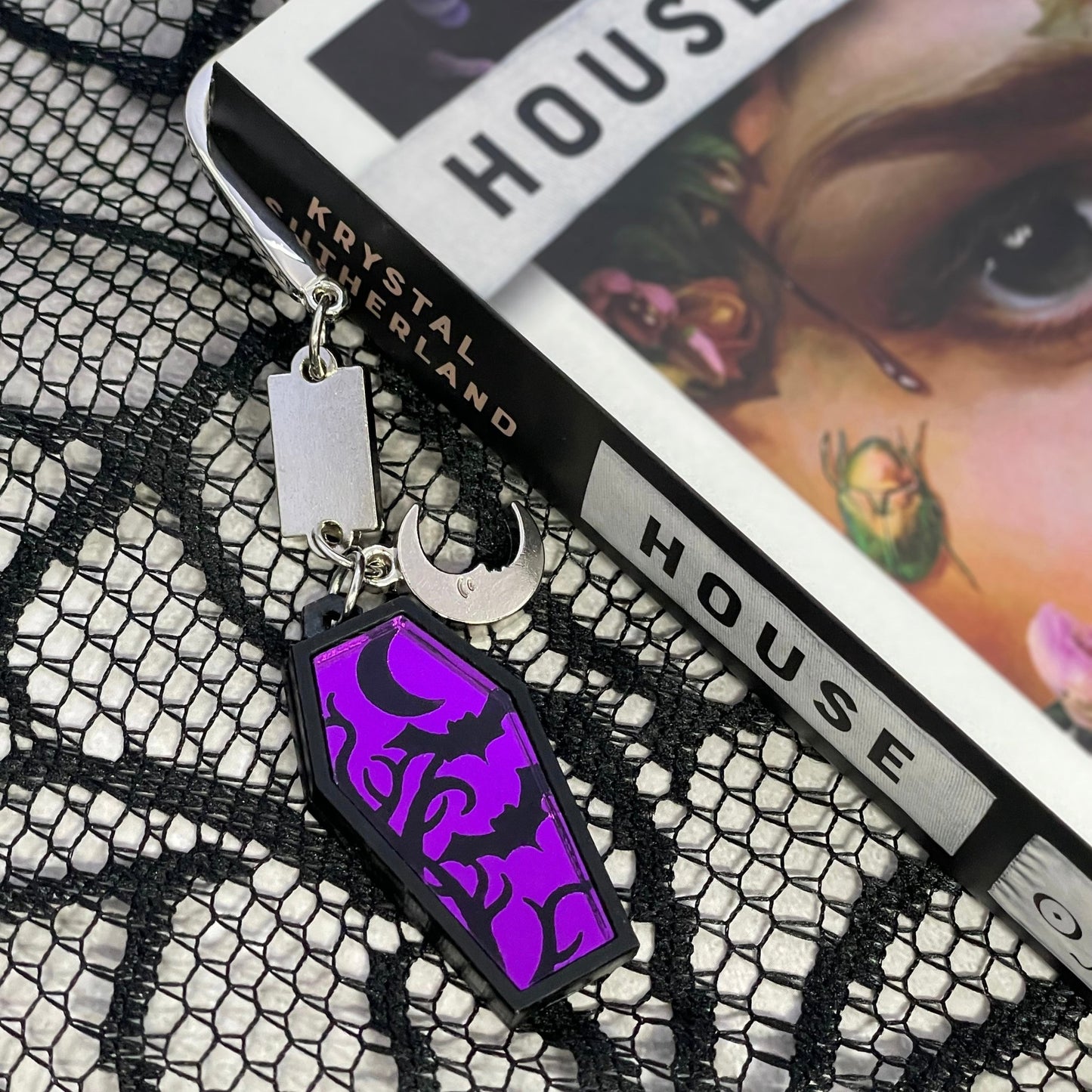 Purple Bat Coffin Bookmark - Lost Minds Clothing