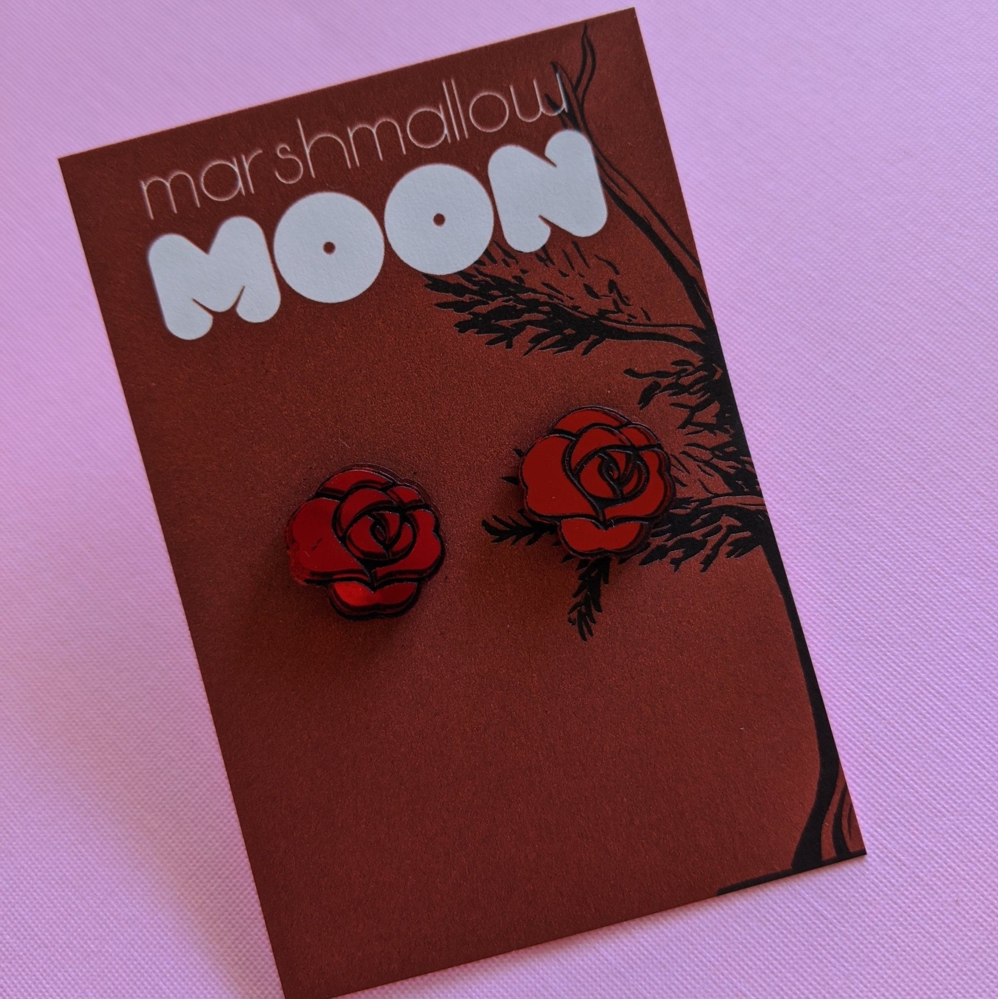 Red Rose Studs - Lost Minds Clothing