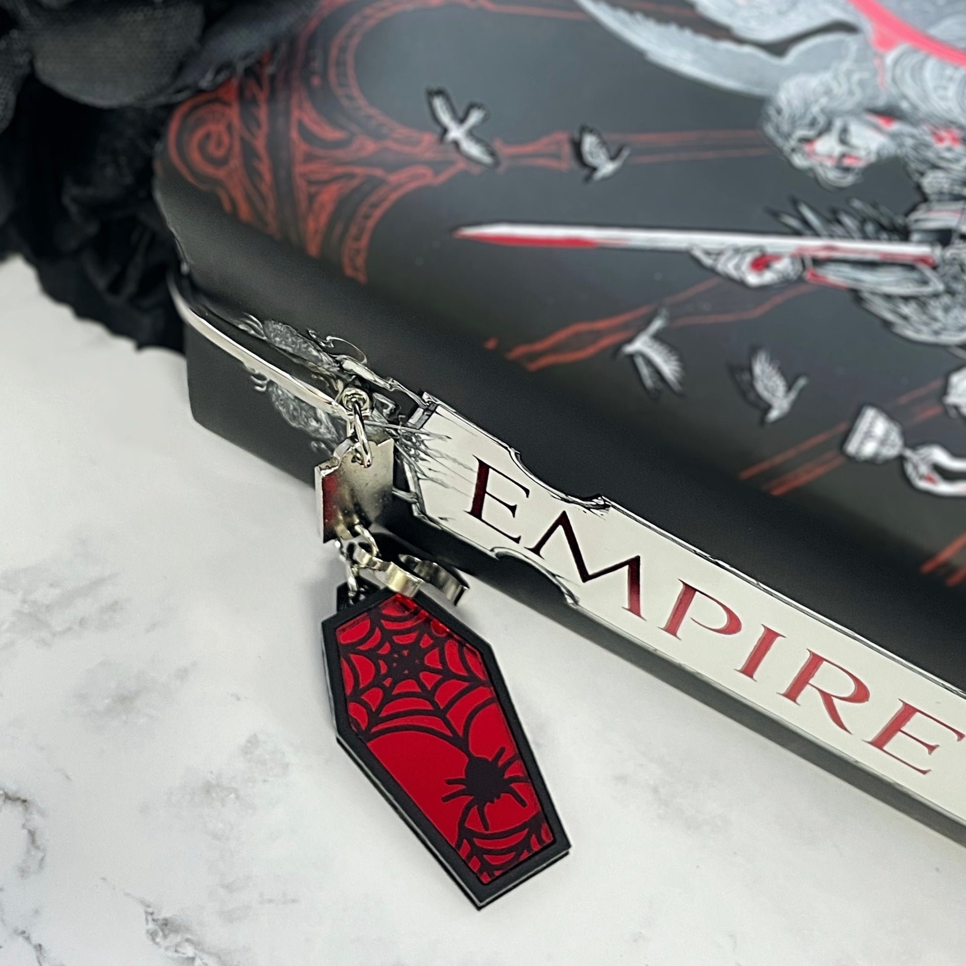 Red Spider Coffin Bookmark - Lost Minds Clothing
