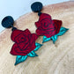 Rose Mirror Earrings - Cassi Marie X Lost Minds - Lost Minds Clothing