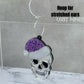 Santa Skull Earrings - Purple Glitter - Lost Minds Clothing