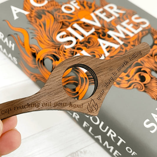 Silver Flames Thumb Book Holder - Lost Minds Clothing