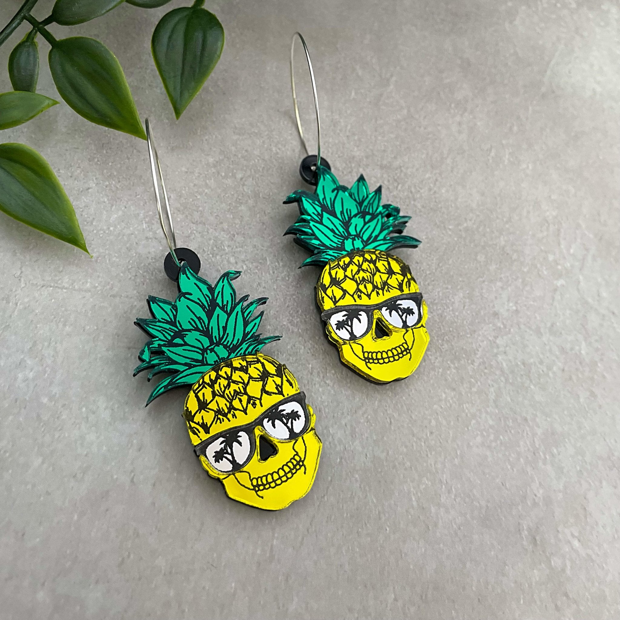 Pineapple clip on earrings hotsell
