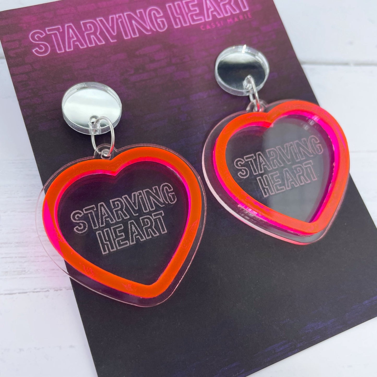 Starving Heart Earrings - Cassi Marie X Lost Minds - Lost Minds Clothing