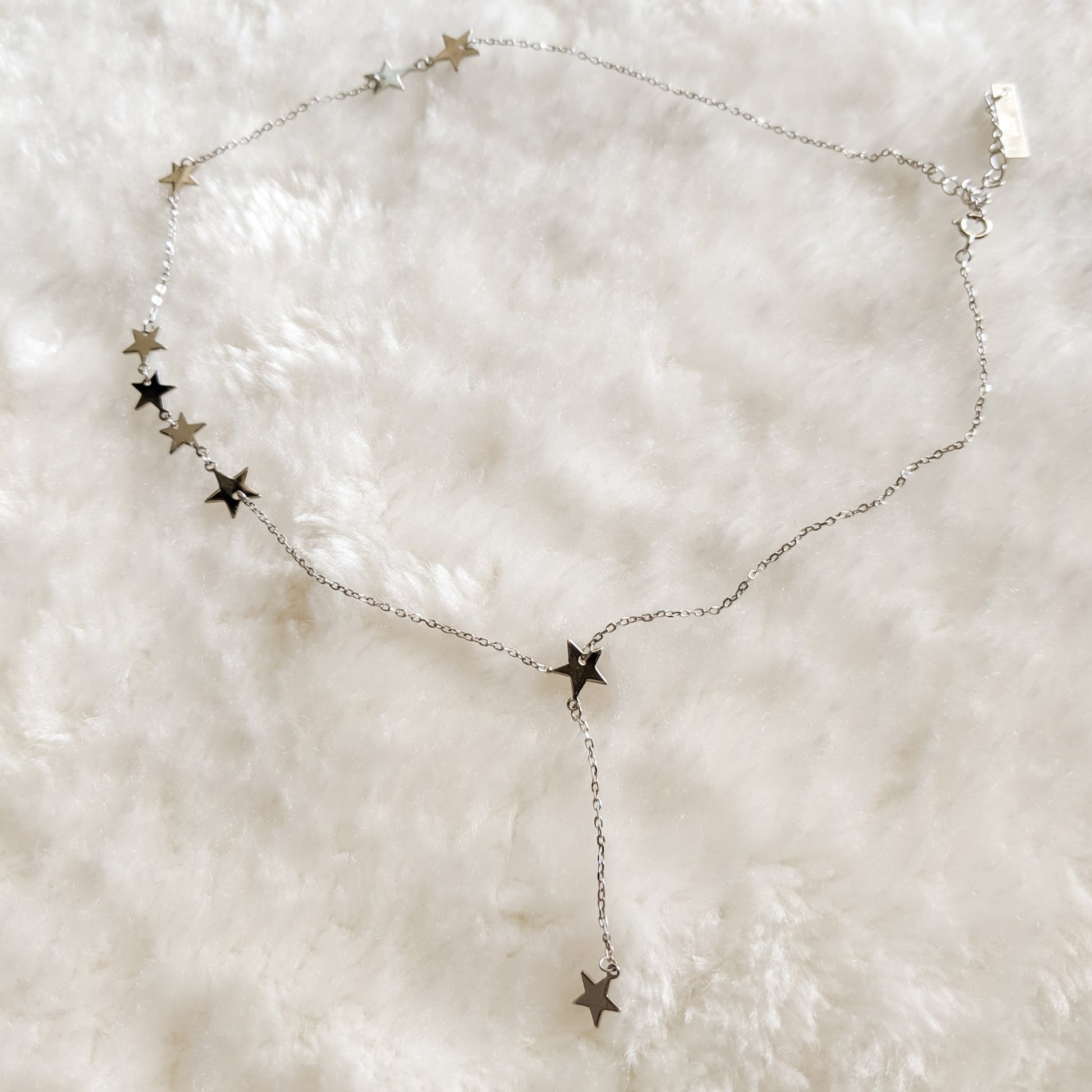 Sterling Silver Multi Star Choker - Lost Minds Clothing