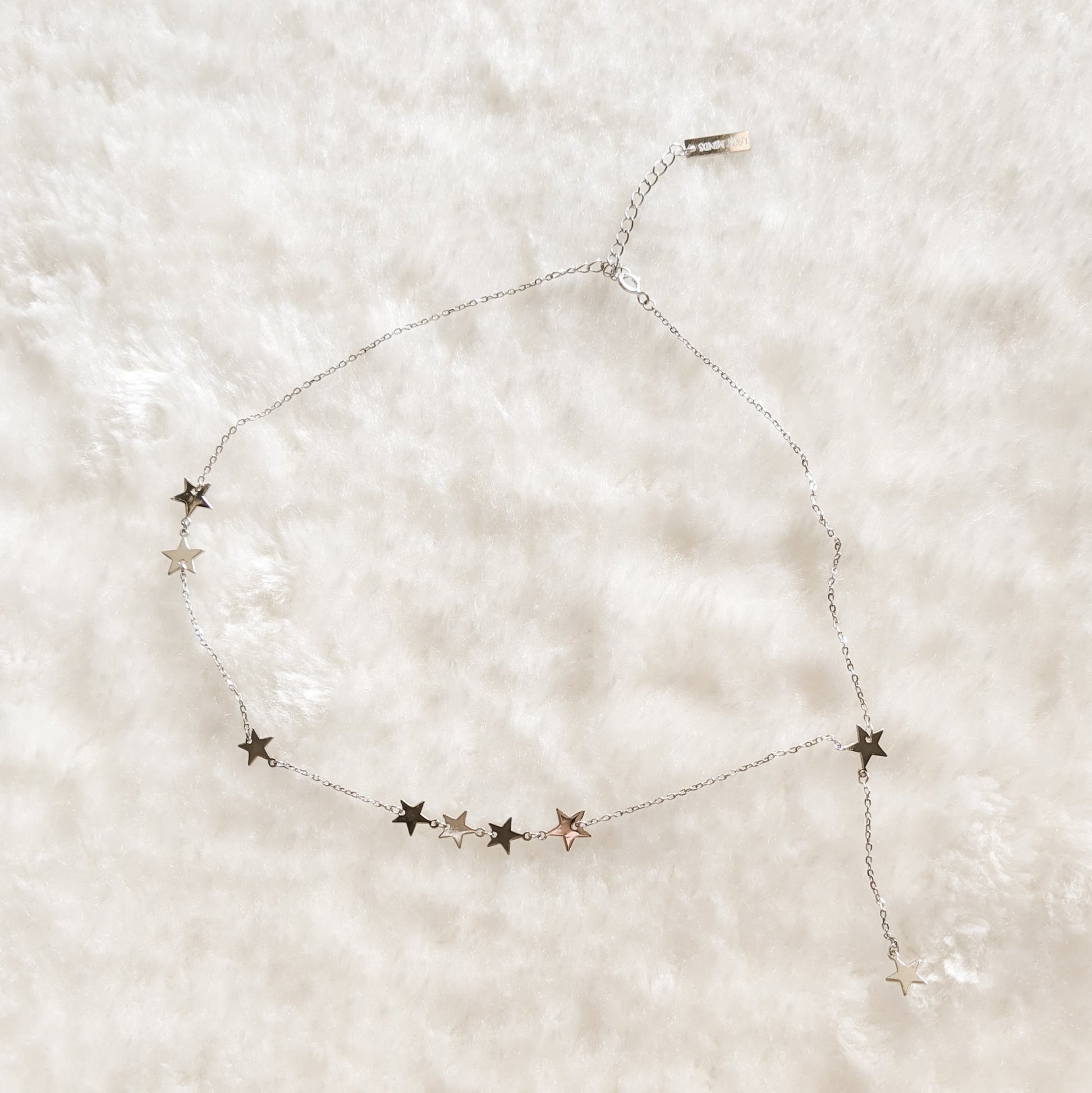 Sterling Silver Multi Star Choker - Lost Minds Clothing