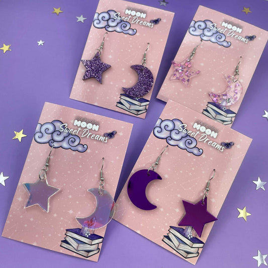 Sweet Dreams Star & Moon Essential Earrings (4 options available) - Lost Minds Clothing
