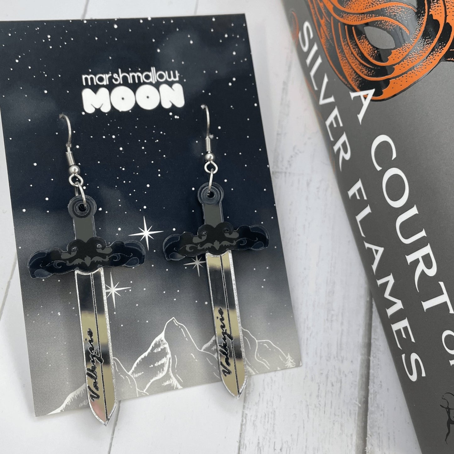 Valkyrie Sword Acrylic Earrings - Lost Minds Clothing
